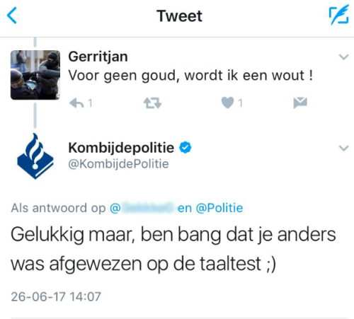 Kom bij de politie